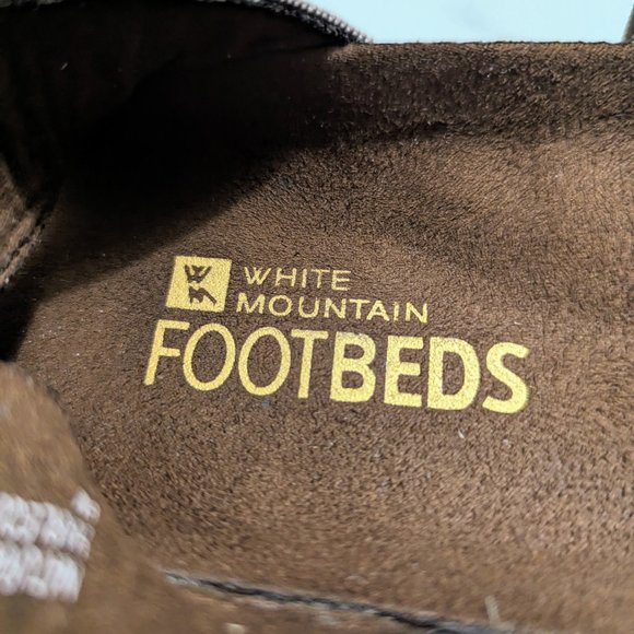 White Mountain Footbeds SZ 7 / EU SZ 37 Women's Fabric Flat Slip-On Sandals - Picture 2 of 4